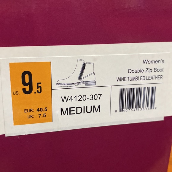 Samuel Hubbard Women’s Double Zip Boot in Wine Tumbled Leather - Picture 6 of 6